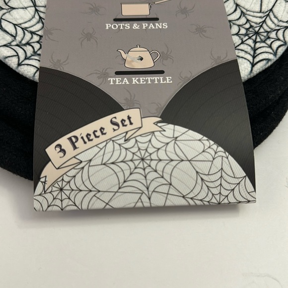 3pc BKLYN Steel Co. Round Woven Trivet Set- Spiderwebs - 8” In Diameter - Picture 2 of 5